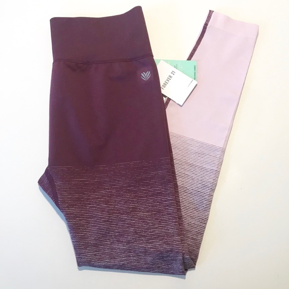 Forever 21 Pants - FOREVER 21 Plum & Pink Leggings Large.